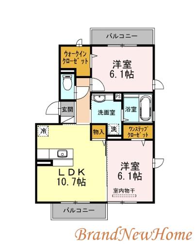 メゾン・コンフォール(2LDK/3階)の間取り写真