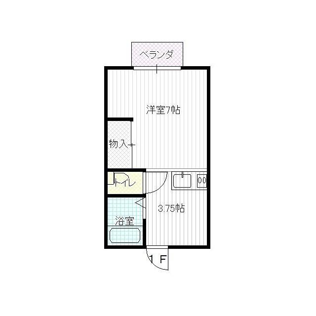 ノーブルセントレア(1K/2階)の間取り写真