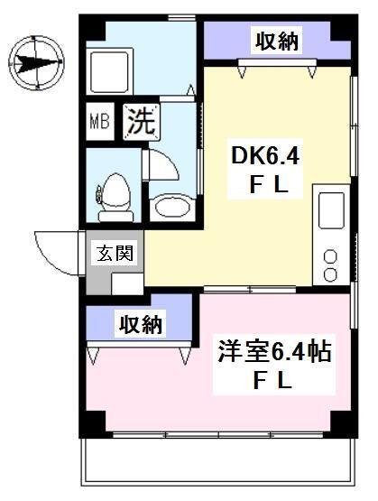 サンハイツ椎名町(1DK/1階)の間取り写真