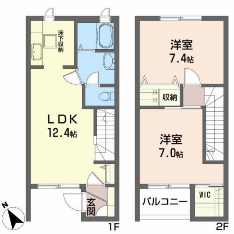 シャーメゾン Y(2LDK/1階)の間取り写真