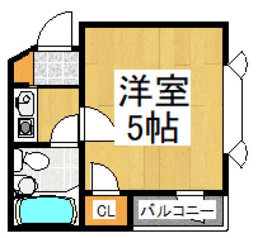 ニチエーイン鷹の台(1K/3階)の間取り写真