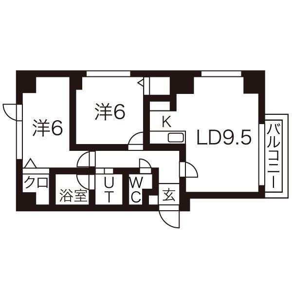 トレスマデラ(2LDK/2階)の間取り写真