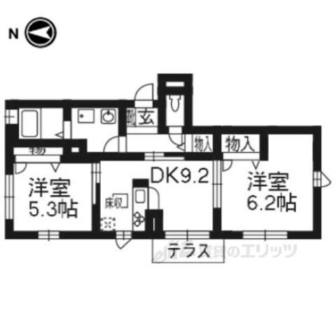RICHER FANTASY(2DK/1階)の間取り写真