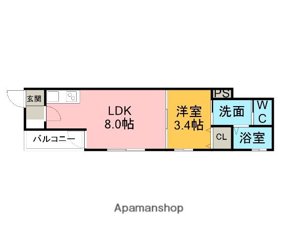 ジュエル刈谷広小路(1LDK/1階)の間取り写真