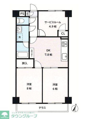 ローヤルパレス青梅ヒルズ(3DK/2階)の間取り写真
