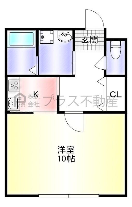 コーポしんNEW(1K/1階)の間取り写真