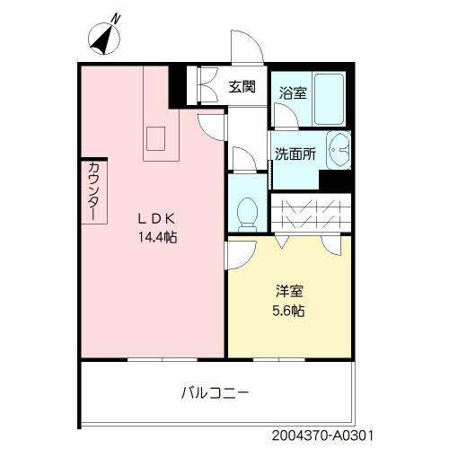 GECKO 1ST(1LDK/3階)の間取り写真