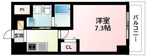 エグゼ新大阪南(1K/6階)の間取り写真