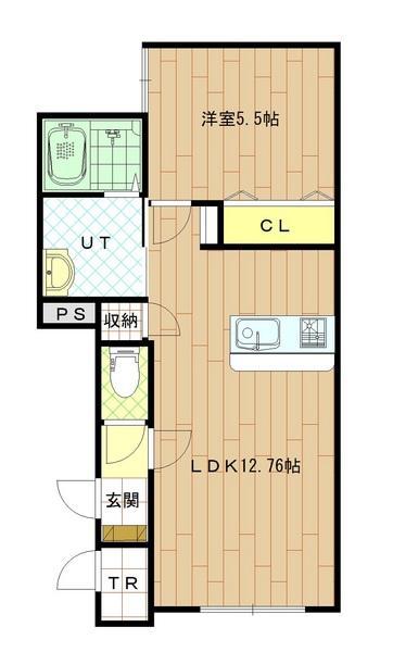 コスモKITANO(1LDK/2階)の間取り写真