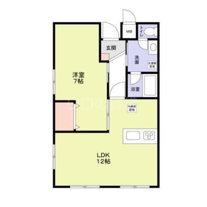 サンウエスト四谷上町(1LDK/5階)の間取り写真