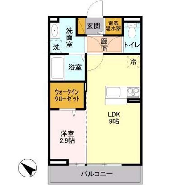 ユーチャリスⅡ(1LDK/1階)の間取り写真