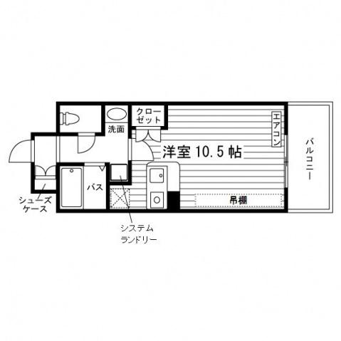アブレスト西宮(ワンルーム/5階)の間取り写真