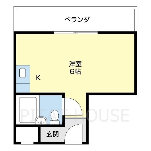 石井ビル(ワンルーム/3階)の間取り写真