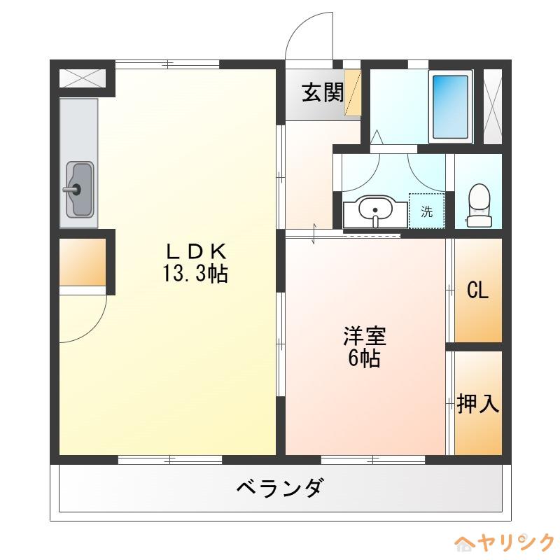TOMEI BASE(1LDK/2階)の間取り写真