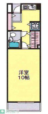 サクラパークホームズ(1K/1階)の間取り写真
