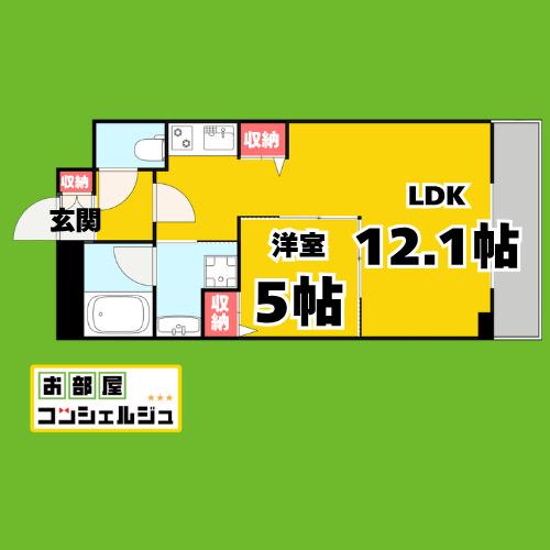 T-COURT(1LDK/1階)の間取り写真