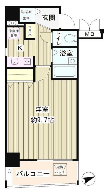 MA21(1K/5階)の間取り写真