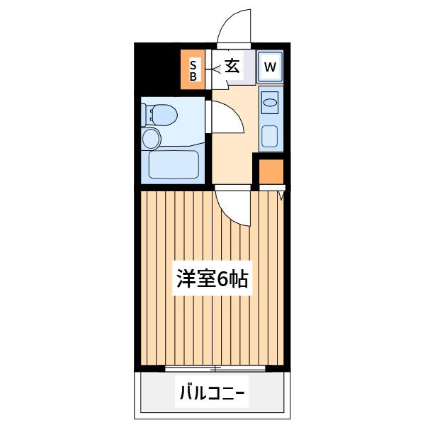 クリオ片倉町6番館(1K/6階)の間取り写真