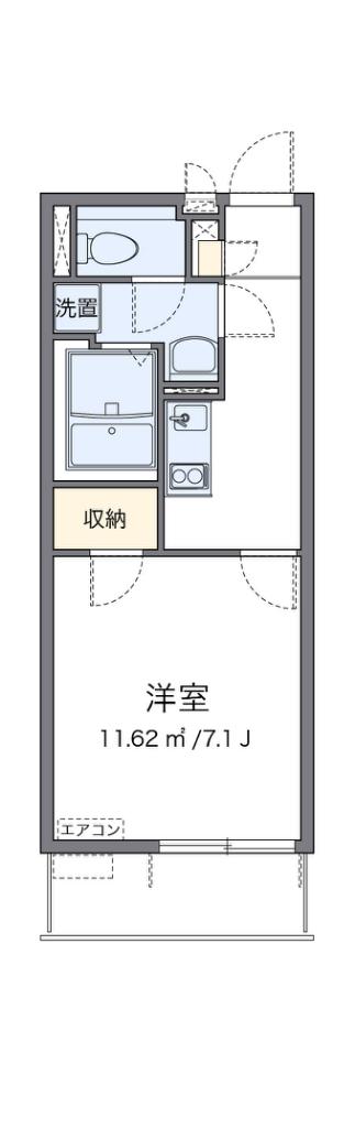 クレイノTOWA(1K/1階)の間取り写真