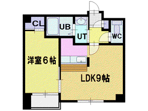 FEUILLESVERTESAJ(1LDK/7階)の間取り写真