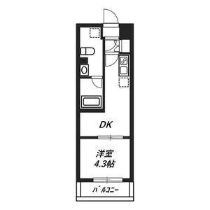 リヴシティ八王子(1DK/3階)の間取り写真