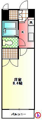エクセルI(1K/2階)の間取り写真