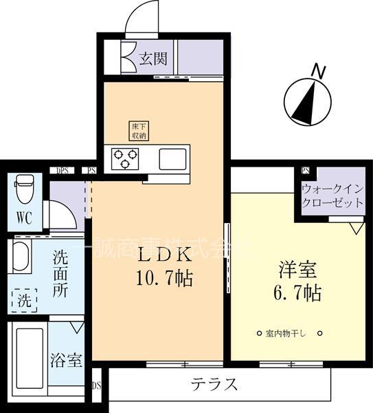 CASA LATIR(1LDK/1階)の間取り写真