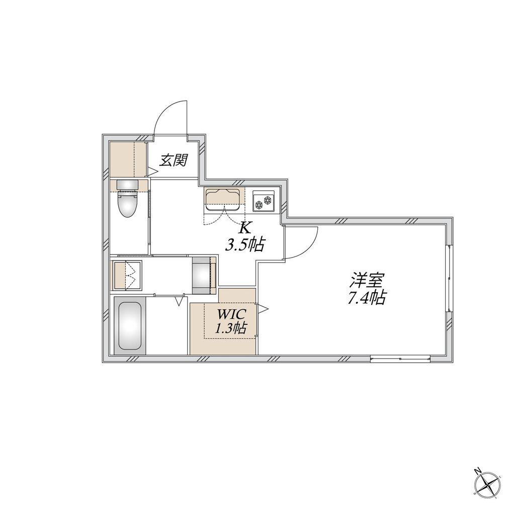 MAISON SARKLAND(1K/1階)の間取り写真
