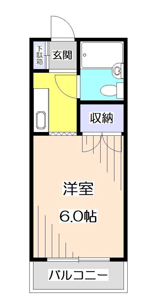 ファミールハイツII(1K/1階)の間取り写真