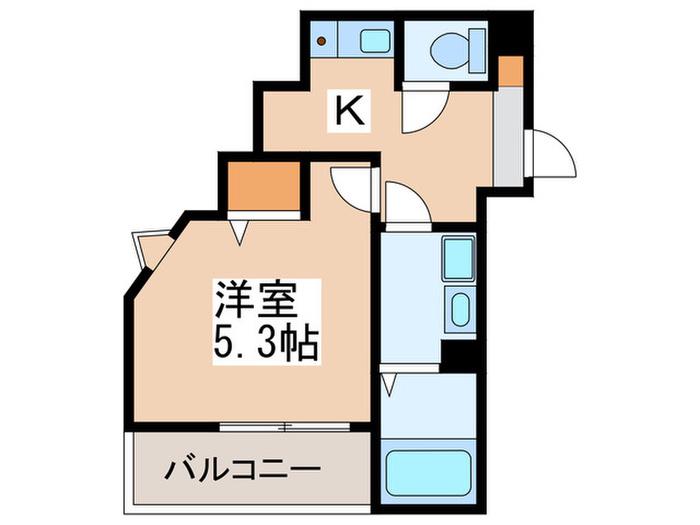 MELDIA淵野辺(1K/1階)の間取り写真