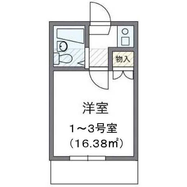 LIBELLULA瓢箪山(1K/1階)の間取り写真