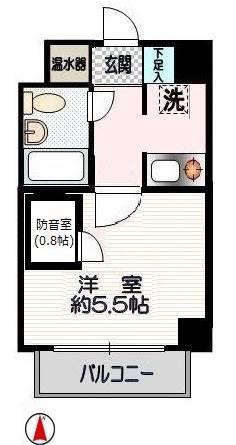 クリオ鶴ヶ峰壱番館(1K/3階)の間取り写真