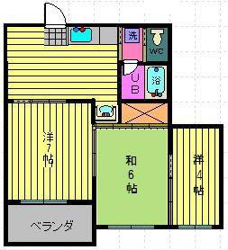 えびのフルーツコーポ(3DK/2階)の間取り写真