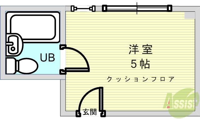 ギャレ蛍池東館(ワンルーム/3階)の間取り写真