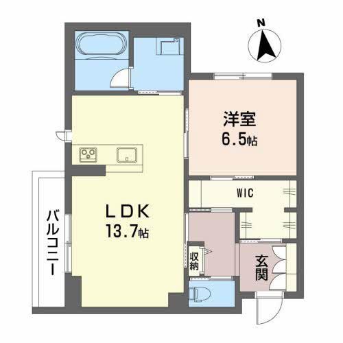 ベレオ ネエロ(1LDK/3階)の間取り写真