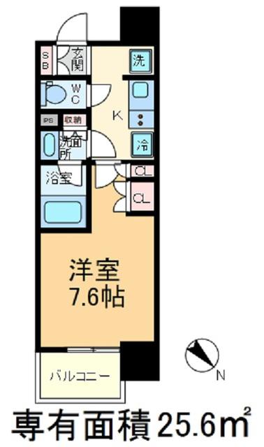 ルフォンプログレ滝野川(1K/3階)の間取り写真