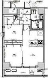 S-RESIDENCE綾瀬RIVIE(2LDK/12階)の間取り写真