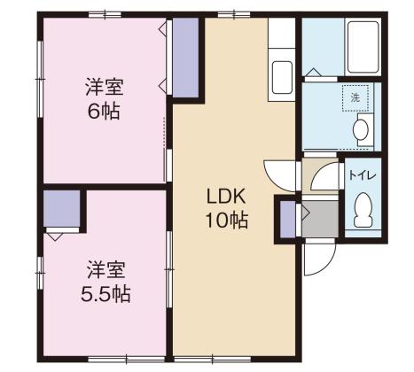 エクストリーム(2LDK/1階)の間取り写真