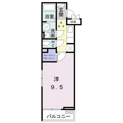 デーア アロッジオ(1K/2階)の間取り写真