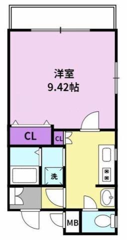 SALA13(1K/3階)の間取り写真