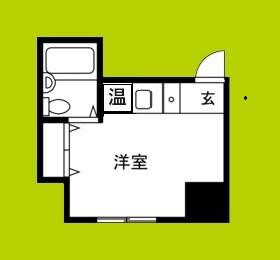 ハイツたんぽぽ(ワンルーム/2階)の間取り写真