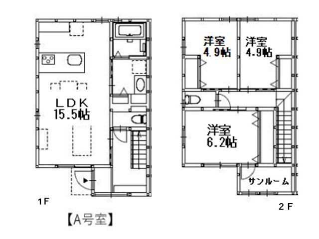 グランメゾンクレスト多治米V(3LDK/1階)の間取り写真