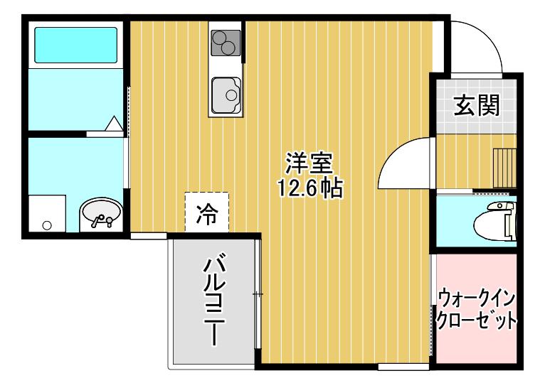 SPINEL(ワンルーム/3階)の間取り写真