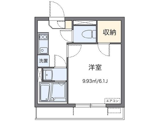 レオネクストラフェリア(1K/1階)の間取り写真