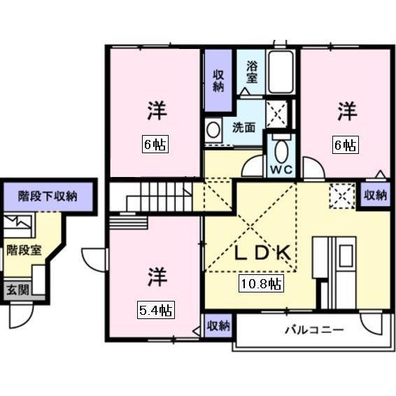 レ・アビターレ(3LDK/1階)の間取り写真