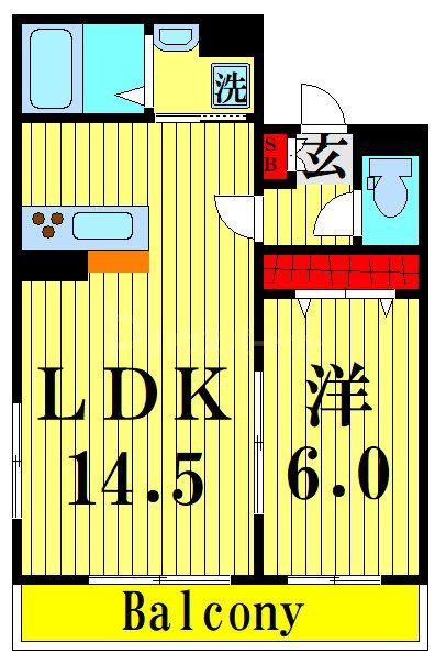 FOR HEIM(1LDK/3階)の間取り写真