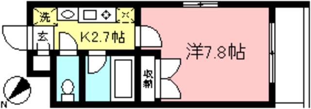 PIAREFRE(1K/1階)の間取り写真