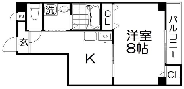 アメニティステーション東山(1K/2階)の間取り写真