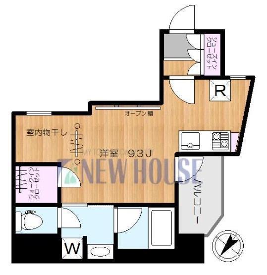 アルテシモ リブラ(ワンルーム/9階)の間取り写真
