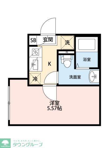 GLENWOOD浦和(1K/1階)の間取り写真